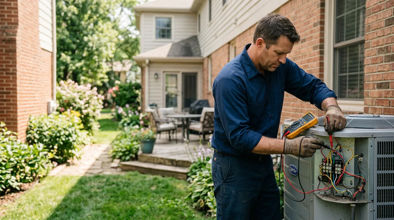 HVAC technician working near Mason, OH